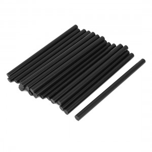 24Pcs 10mm Diameter 200mm Long Crafting Models Black Plastic Hot Melt Glue Stick