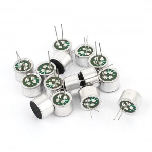 15 Pcs 2Pins Cylindrical Electret Condenser Microphone Pick-up 9x7mm Replacement