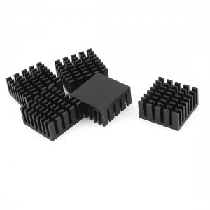 5 x Black Aluminum Radiator Heat Sink Heatsink 20mm x 20mm x10mm