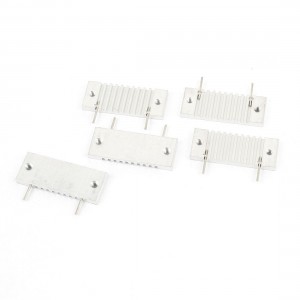 5 x Silver Tone Aluminum Radiator Heat Sink Heatsink 37x14x3mm