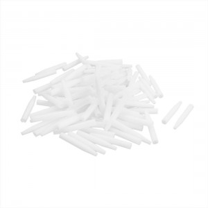 100Pcs 6x40mm Tapered Tip PCB Test Fixture Parts Plate POM Stand Holder White