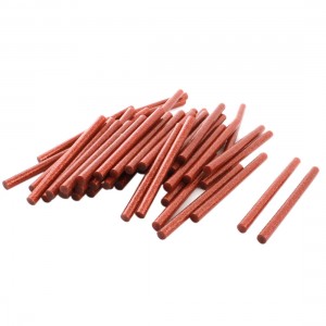 50Pcs Red Glitter Hot Melt Glue Sticks 0.28" x 4" for Electric Tool Heating Gun