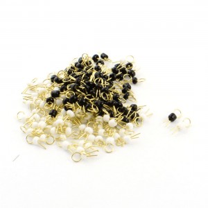 200 x PCB Board Breadboard DIY Electronic Test Endpoint Pin White + Black