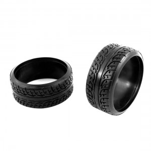 2 Pcs 1/10 RC Model Racing Touring Car Drift Tyre Tire 59mm OD Black