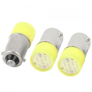 3 Pieces 10mm Round Head Yellow LED Light Signal Indicator Lamp AC 220V/240V 3A