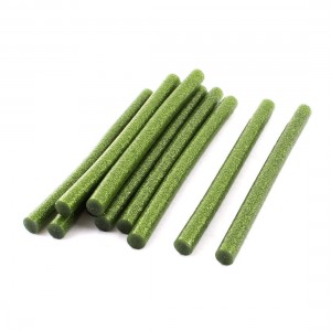 10 Pcs 7mm Dia Green Glitter Electric Hot Melt Gun Glue Sticks 100mm Length