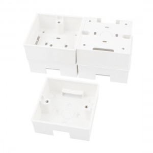 5 x White PVC Flush Mount One Gang Wall Switch Pattress Back Box 86x86x40mm