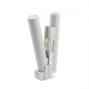 Hand Held Adjustable Focusing LED Light Illuminated 100X Microscope Off White