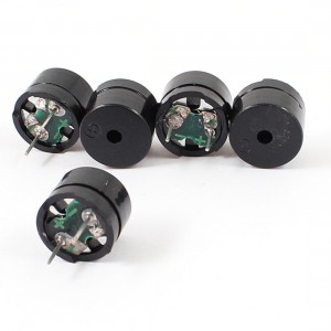 5 Pieces DC 1.5V 30mA Electronic Continuous Sound Buzzer Black 12x8.5mm