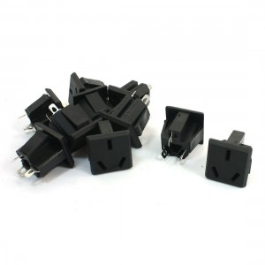 PCB Board AC250V 10A AU 3Pin Plug Square Socket Adapter Connector 10Pcs