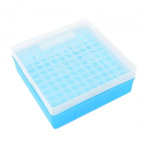 Teal Blue Plastic 100 Slots 11.5mm Centrifuge Tube Rack Holder
