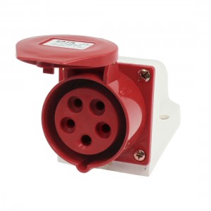 AC 380-415V 16A 4P+E IEC309-2 Industrial Panel Mount Socket Connector