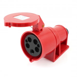 380V/415VAC 32A IP44 3P+E+N IEC309-2 Industrial Socket Red Black