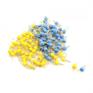 100 x PCB Board Breadboard DIY Electronic Test Endpoint Pin Blue + Yellow