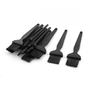 10 Pcs Black Straight Plastic Handle PCB Rework ESD Anti-static Dust Brush