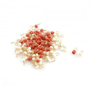100 x PCB Board Breadboard DIY Electronic Test Endpoint Pin Red + White