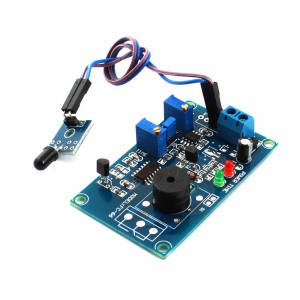 DC 5V 0-20s Infrared Receiver Flame Sensor Alarm Buzzer Delay PCB Module