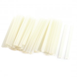 50pcs 11x180mm Clear White Plastic Hot Melt Glue Sticks for Package Sealing