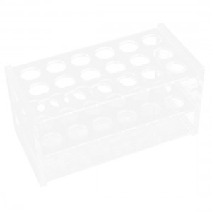 Clear Plastic 18 Positions 15ml Centrifuge Tube Case Rack Holder