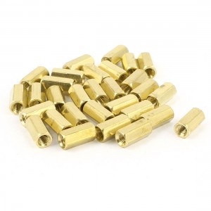 M3 Female Thread Brass Standoff Spacer 10mm Length 30 Pieces