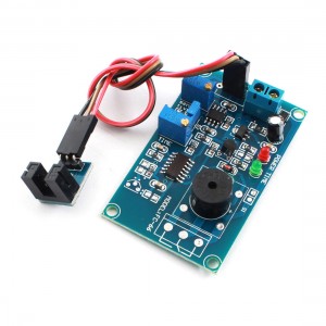 DC12V Through Type Optical Coupler Covered Alarm Buzzer Time Delay Module Blue