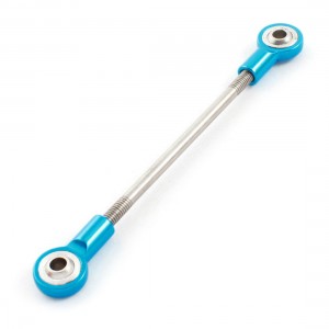 RC Helicopter Spare Parts Metal Double Ball Link Ends Push Rod 3x3x60mm Blue