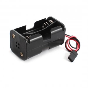 RC Model Black Plastic Battery Storage Case Holder 16cm for 4 x 1.5V AA