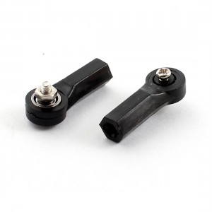 2Pcs RC Plane Spare Parts Push Rod End Bearing Link 2.8x5.5x22mm Black