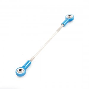RC Helicopter Spare Parts Metal Double Ball Link Ends Push Rod 2x2x55mm Blue