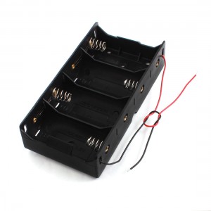 Spring Load Black 4 x C Size Battery Dry Cell Holder Box Storage Case