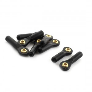 8Pcs 3X32X3mm Rod End Metal Ball Head Buckle Joints Black for RC Climbing Car