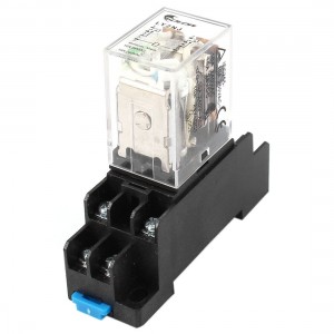 DC 24V Coil 10A DPDT Motor Control Electromagnetic Relay w Socket