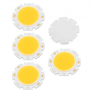 10W DC30-36V 300mA 80-90LM/W Warm White LED Light COB Lamp Bead Chip 5 Pcs