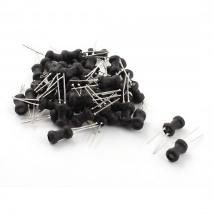 50 Pcs 1.2A 10UH 6x10mm 10% Radial Leaded Ferrite Core Inductors Black