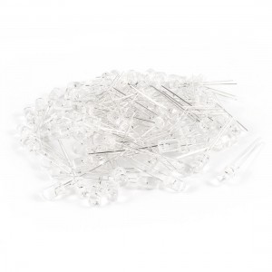 100 Pcs 5mm Round Clear Head Red Flash LED Light Emitting Diode