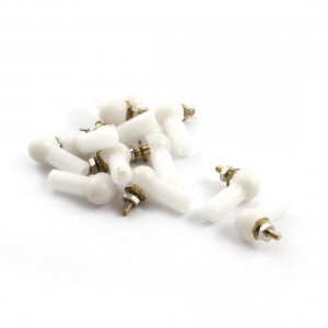 12Pcs RC Car Spare Parts Rod Ends Standoff Brass Ball Link 2.5x2x17mm White