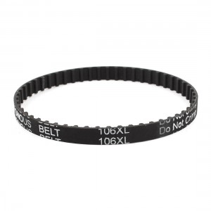 106XL 031 53 Teeth 7.9mm Width Rubber Drying Machine Timing Belt Black