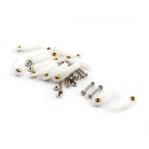 12Pcs DIY Model Simulation Car Boat Ball Joint Buckle 2X26X2.2mm White w Screws