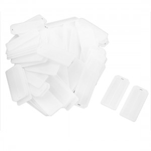 100pcs Flexible Plastic Blank Wire Cable Marker Label Hangtag 72mm x 31mm