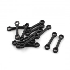 12Pcs Black Plastic Two Ended Linkage Buckles Joint 5x23x30mm for RC Helicopter