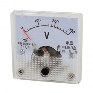 DC 0 to 300V Measuring Range Class 5.0 Accuracy Panel Gauge Voltmeter