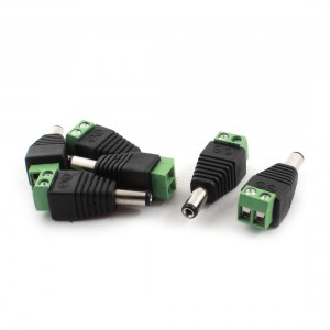 CCTV Camera 5.5 x 2.1mm DC Power Male Plug Connector Adapter 6Pcs