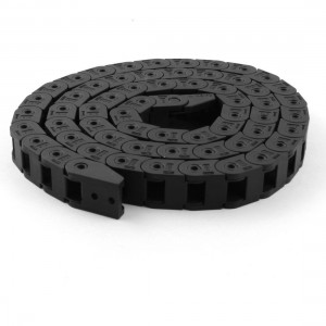 CNC Machine Black Plastic 12mmx8mm R4.5cm Cable Drag Chain 3.3Ft Long