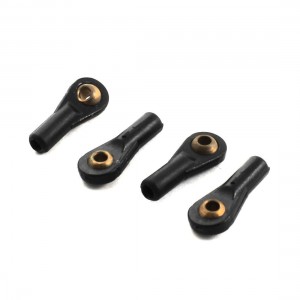 4Pcs D4 2X18X2mm Rod End Metal Ball Head Buckle Joints Black for RC Climbing Car