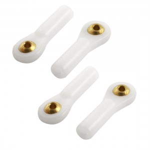 4Pcs 2X27X3mm Rod End Metal Ball Head Buckle Joints White for RC Climbing Car