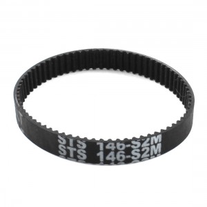 S2M-146 73 Teeth 6mm Width Black Rubber Cogged Industrial Timing Belt