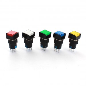 5PCS DC 12V Assorted Color Lamp 16mm Thread SPDT Momentary Push Button Switch