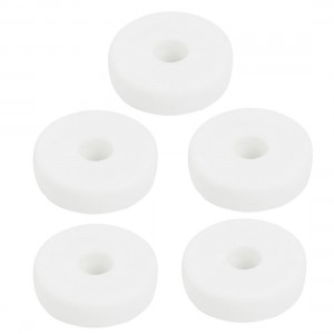 21.6mm OD 6mm High White Ceramic Insulation Protection Washer 5 Pcs