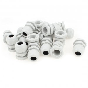 20 x PG16 10~14mm Dia Cable Wire Waterproof Connector Gland White