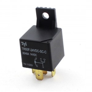 DC24V 5-Pin SPDT Black Plastic Housing General Purpose Power Relay